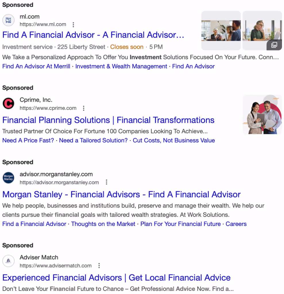 Financial Advisor near me Search Results