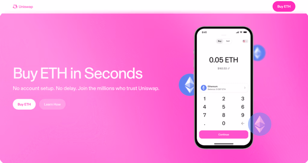 Uniswap Landing Page