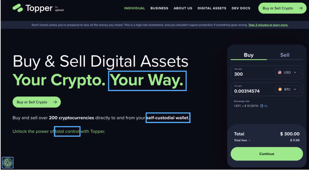 Topper Landing Page Custody
