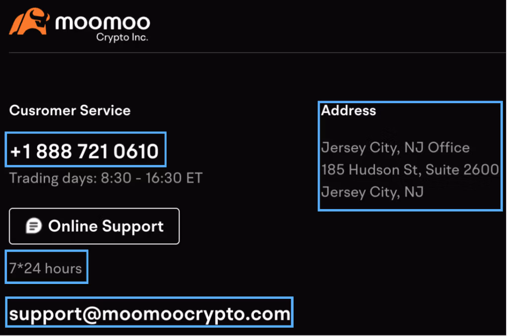 Moomoo Landing Page Support Info